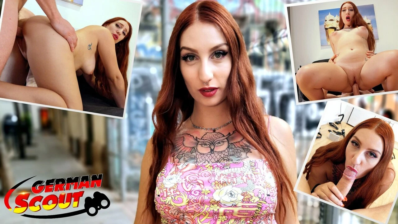 GERMAN SCOUT – Redhead Teen Yuno Love Pickup for Rough Casting Fuck