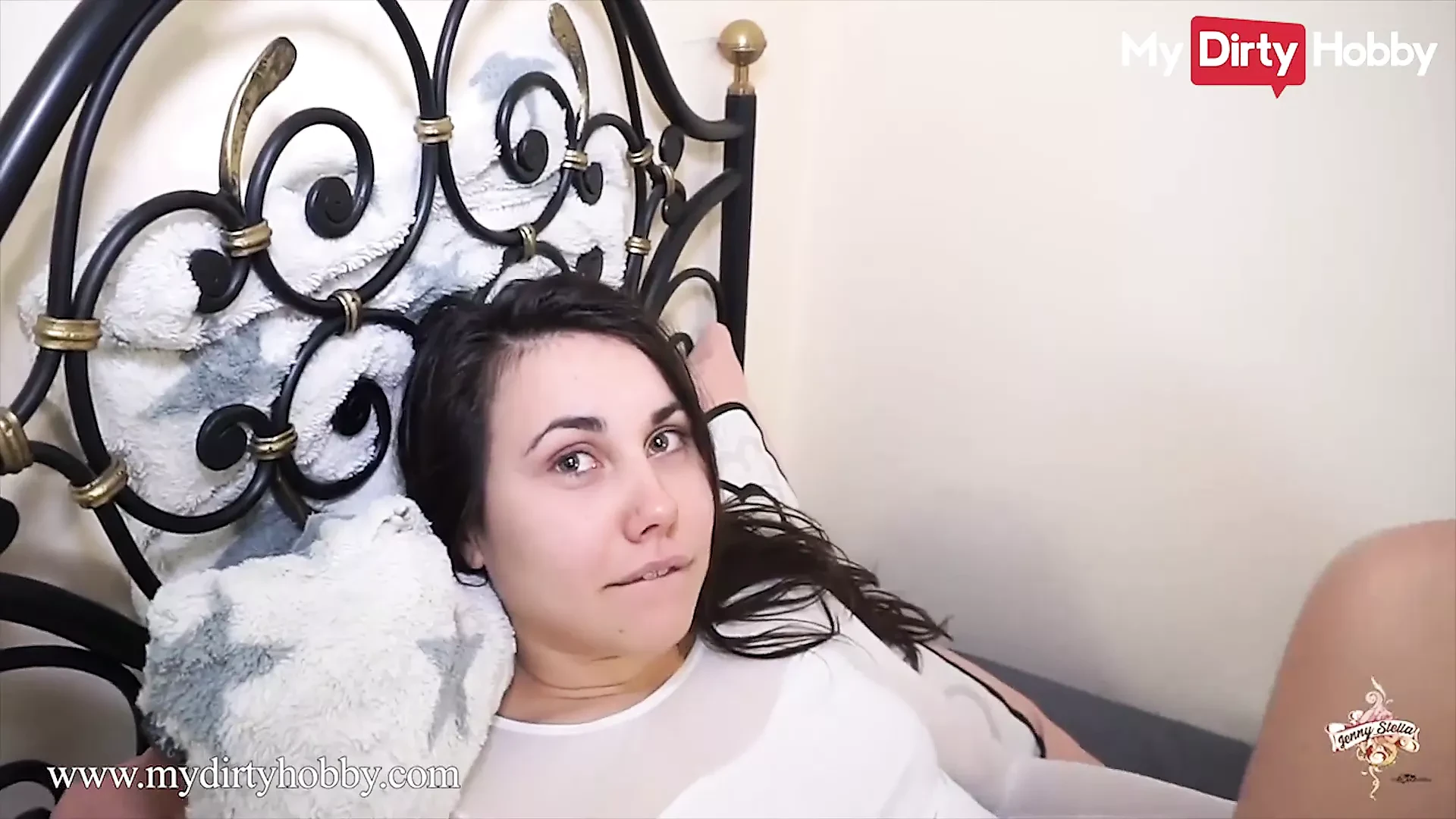 Jenny Stella Stuffs Her Beautiful Warm Pussy With Her Roommate