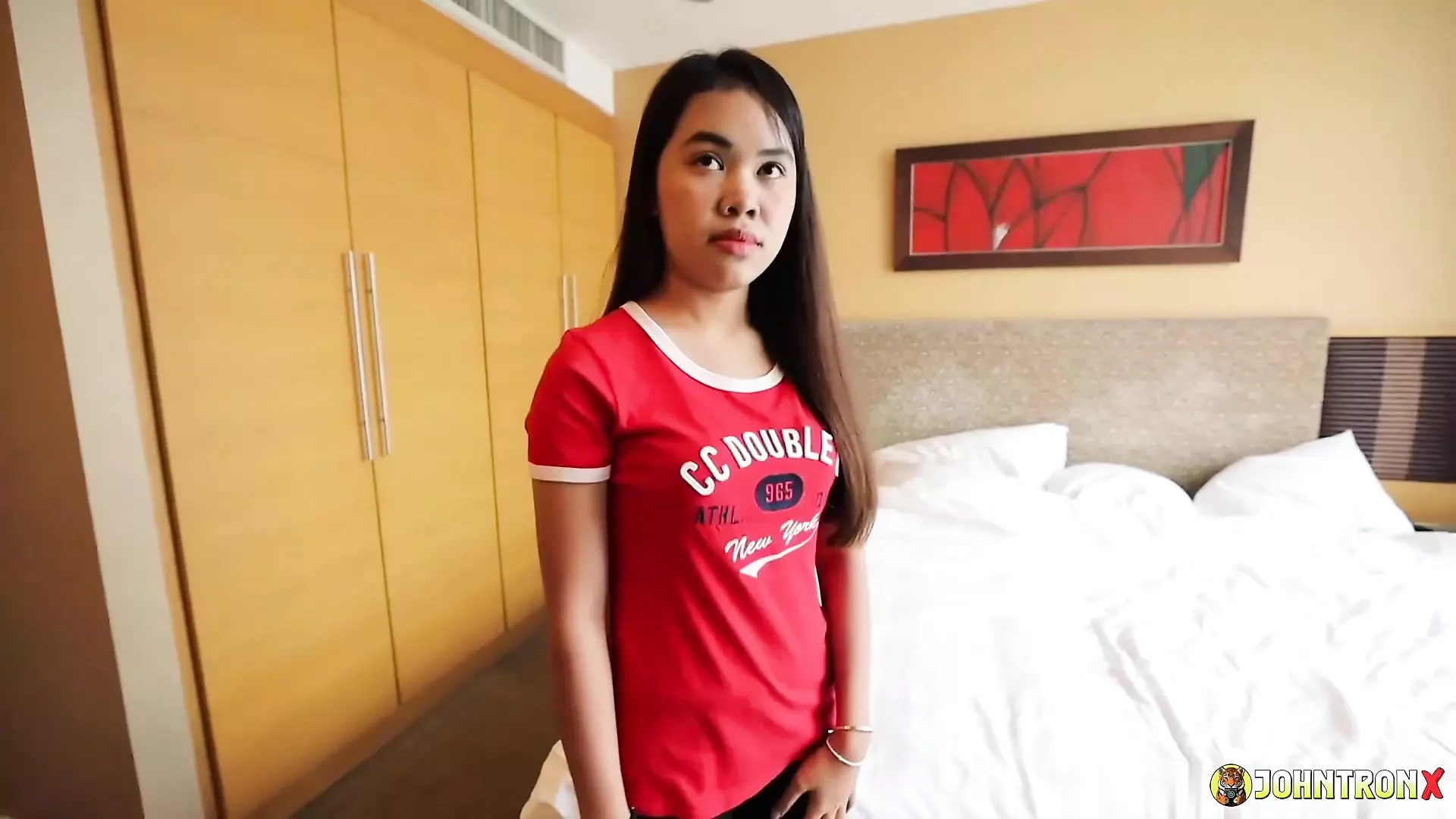 JohnTronX – All natural Asian babe gets spooned hard and filled with jizz