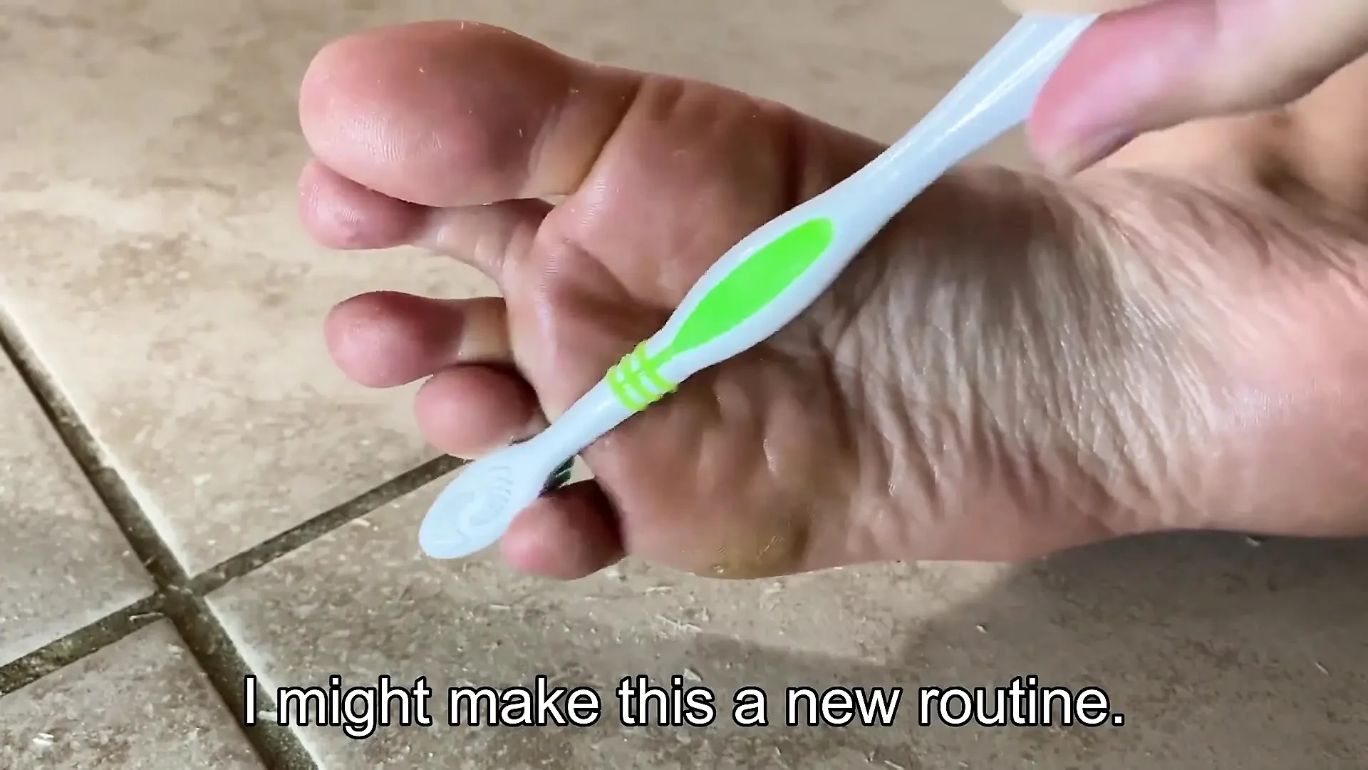 Foot Humiliation with Your Toothbrush