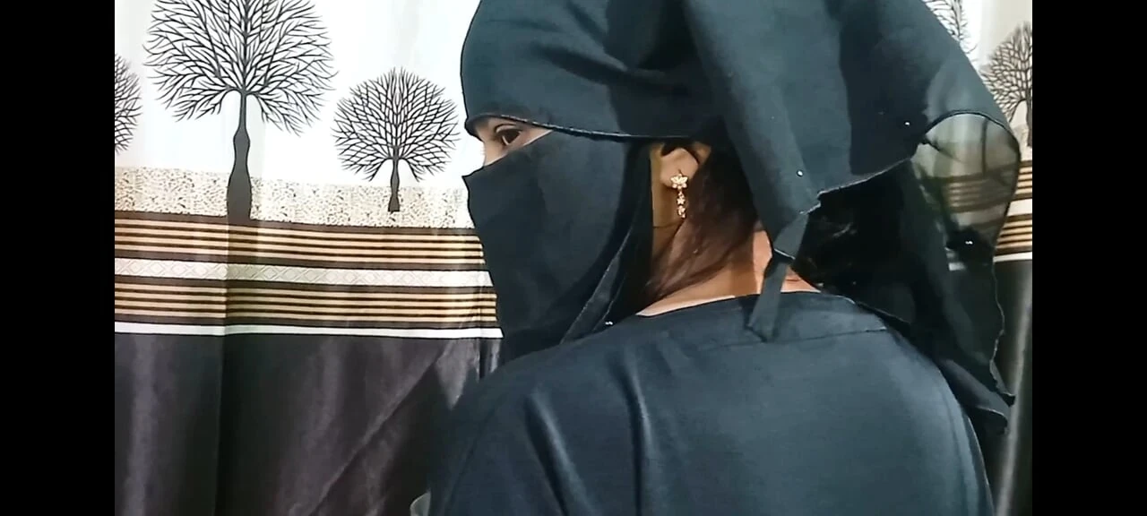 A beautiful muslim girl in burkha looking sexy and hot, and hard by boy