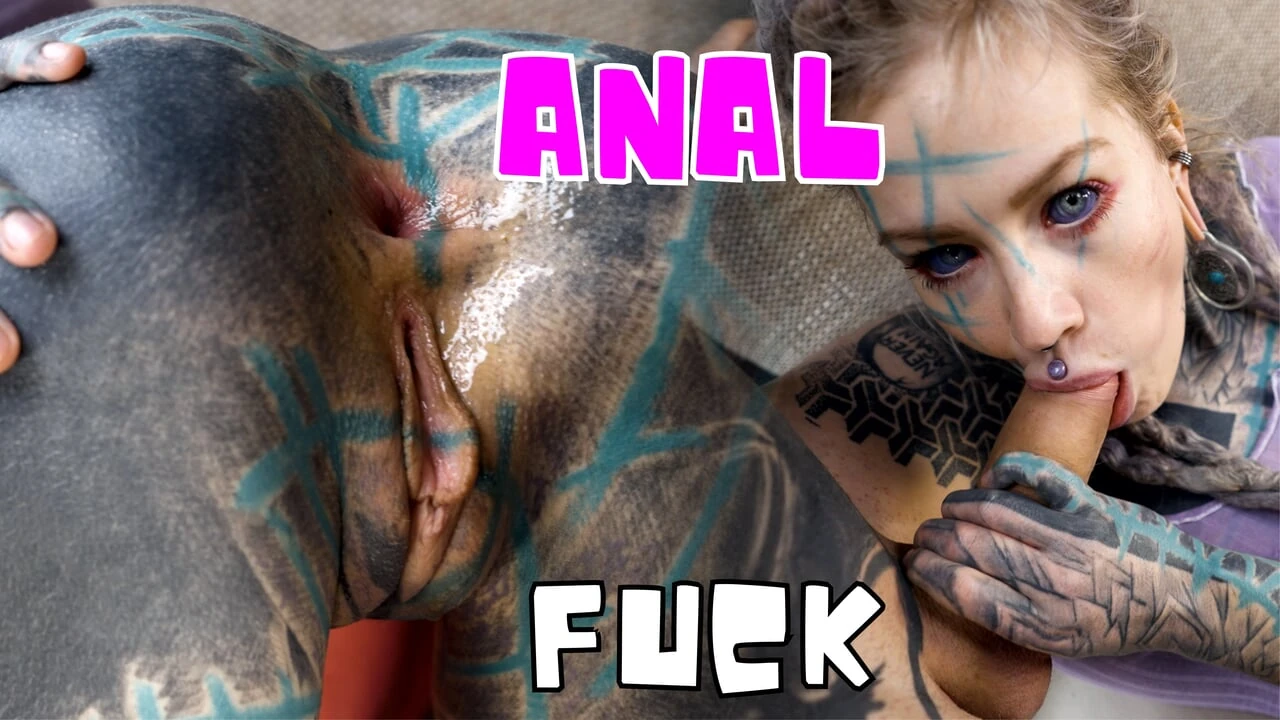 Inked Hippie’s Solo Dildo Ass play and ANAL Fuck Big Cock