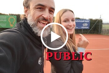 Public auf dem Tennisplatz gefickt! HD