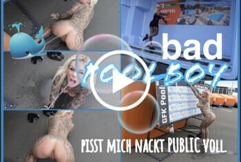 bad POOLBOY pisst mich nackt public voll
