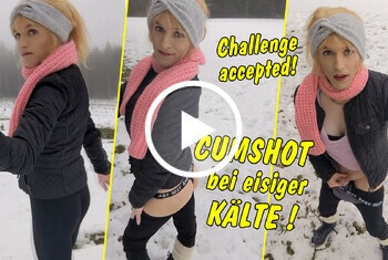 Challenge accepted! Cumshot bei eisiger Kälte!