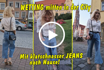 Public Wetting mitten in der City! Mit klatschnasser Jeans gehts wieder nach Hause! FULL CLIP
