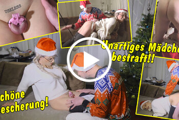 Schöne Bescherung! Statt Geschenke gibts unterm Christbaum die gerechte Strafe für ein unartiges M