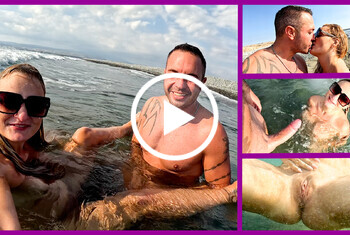 WILD OUTDOOR EXTREME?! AMATEUR WELLENFICK ORGASMUS MITTEN IM MEER!