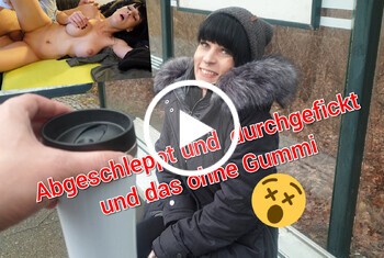 Public abgeschleppt und durchgefickt Heftiger AO Creampie