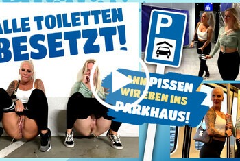 Alle Toiletten besetzt - Dann pissen wir eben ins Parkhaus! - Private Porn - Jetzt ansehen