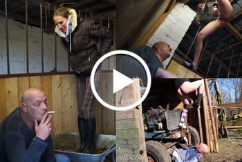 Im Reitstall wird nicht geraucht! Kippe Ausgepisst