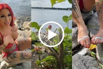 Eincremen am See mit nackten Füßchen - Private Porn - Jetzt ansehen