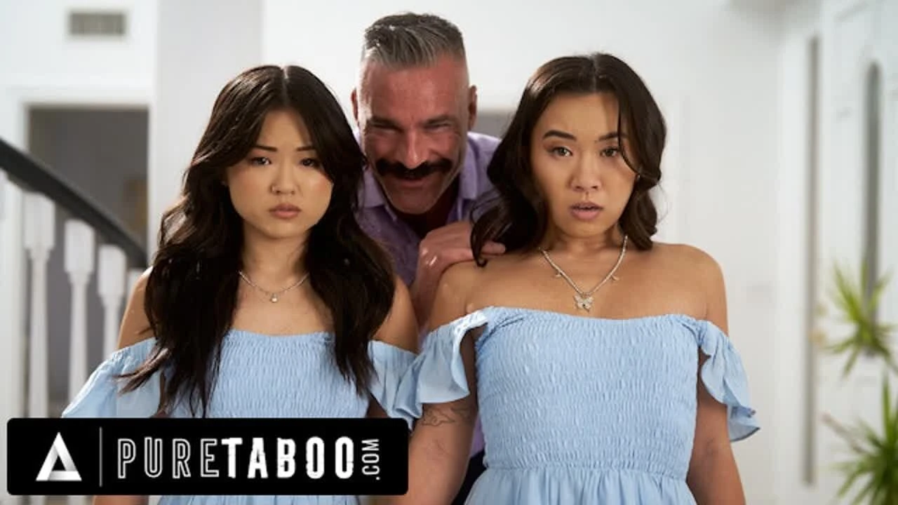 PURE TABOO Asian Stepsisters Lulu Chu & Kimmy Kimm Fulfill Their Stepdad’s Doppelganger Fantasy