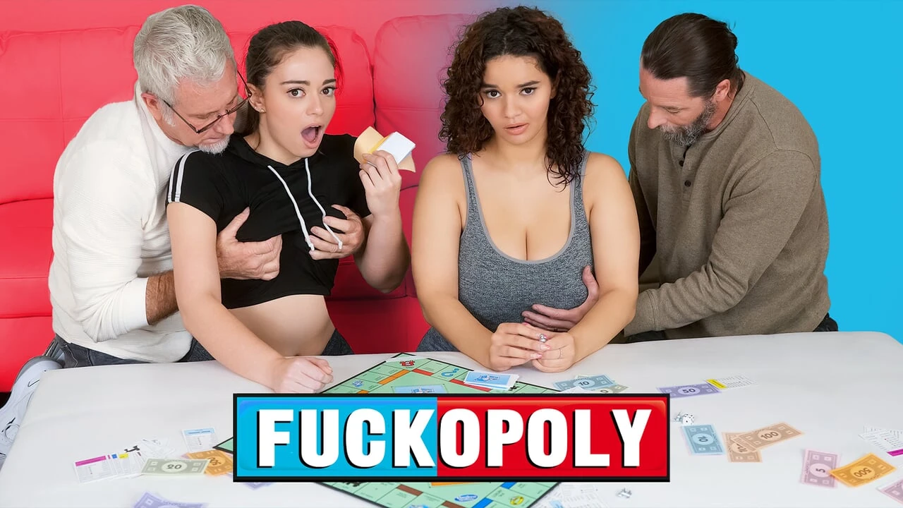 Step Daughters Sophia Burns & Crystal Chase Get Wild With Step Fathers During Game – DaughterSwap