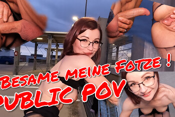 Besame meine Fotze ! Public ! POV ! Nylon ! Heels !!!!!