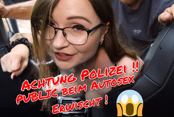 Achtung Polizei!! Public erwischt beim Auto Sex