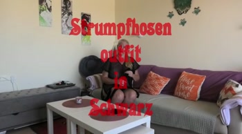 Strumpfhosen Outfit in Schwarz